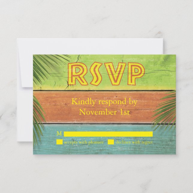 Sandy Toes Salty Kisses RSVP (Anverso)