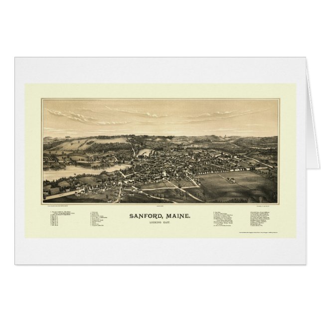Sanford, YO mapa panorámico - 1889 (Anverso (Horizontal))