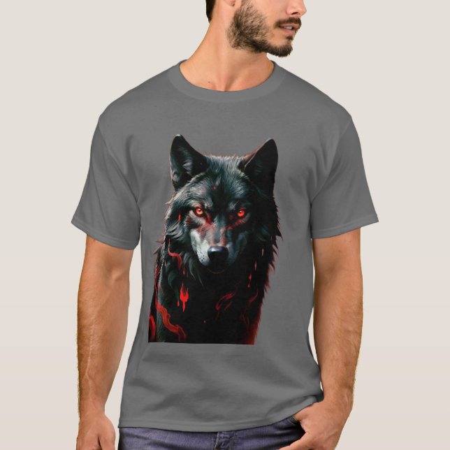 Sangre Camiseta de la luna entera solitaria (Anverso)