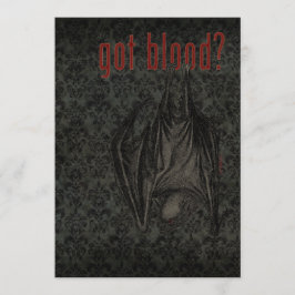 ¿Sangre conseguida? Invitación del fiesta de