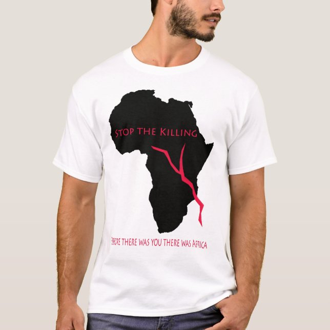 Sangre del mapa de África de la camiseta (Anverso)