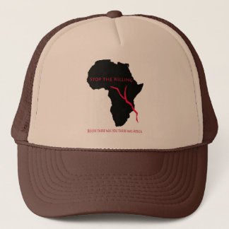 Sangre del mapa de África de la gorra de