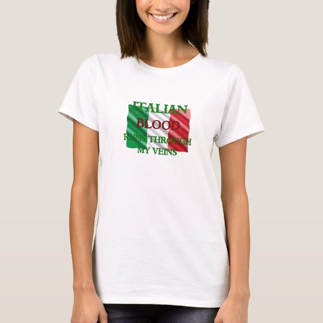 Sangre italiana corre por mis venas camisetas (Anverso)
