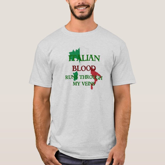 Sangre italiana corre por mis venas camisetas (Anverso)