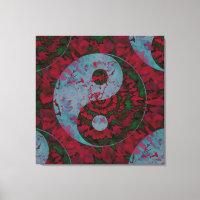 Sangre Red Yin Yang Symbol Arte