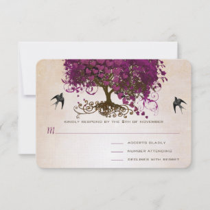 Sangría Just Peachy Corazón Hoja Árbol Boda RSVP