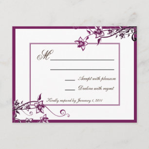 Sangria White Floral Blossom Respuesta Boda RSVP