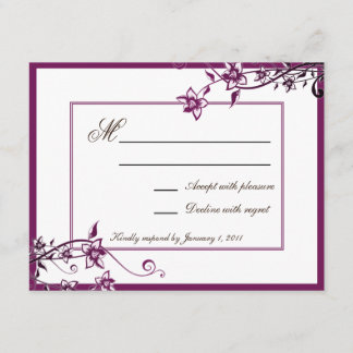 Sangria White Floral Blossom Respuesta Boda RSVP