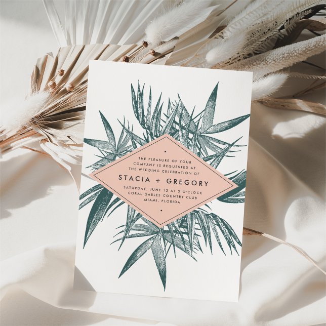 Sanibel | Invitación a bodas botánicas tropicales (Subido por el creador)