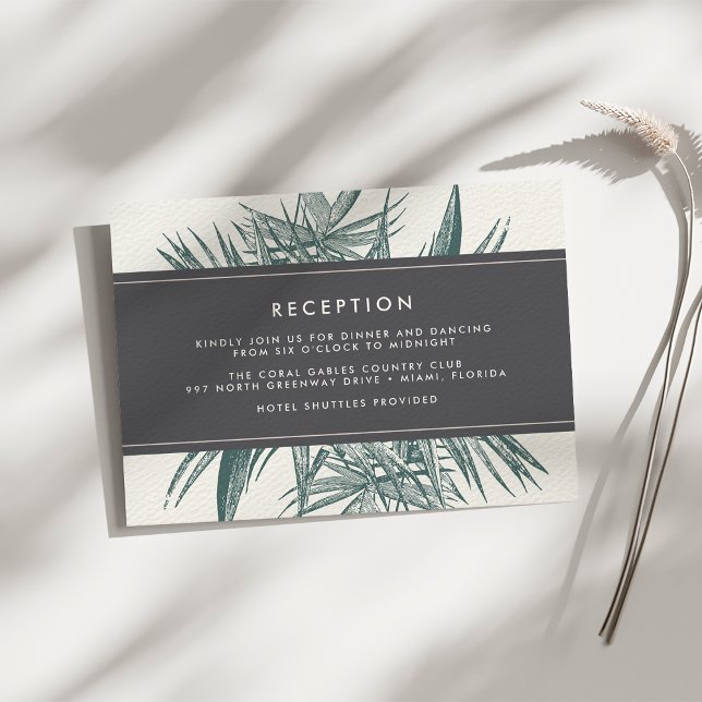 Sanibel | Tarjeta de recepción de boda tropical vi (Subido por el creador)