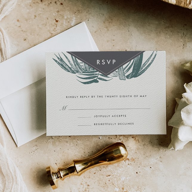 Sanibel | Tarjeta RSVP Tropical Vintage (Subido por el creador)
