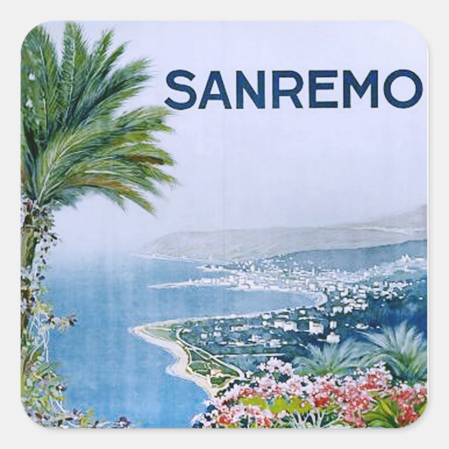 Sanremo, Pegatinas de la Plaza de Italia (Anverso)