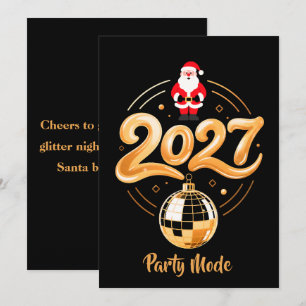 Santa 2027 Modo Fiesta Oro Disco Navidad