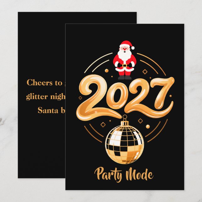 Santa 2027 Modo Fiesta Oro Disco Navidad (Anverso / Reverso)