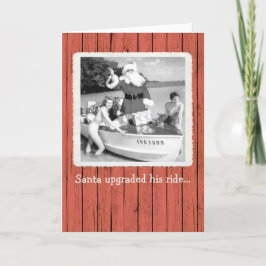 Santa Actualizó su Paseo Tarjeta de Navidad