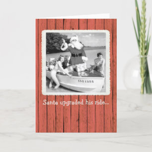 Santa actualizó su tarjeta de vacaciones de Navida