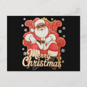 Santa afroamericano Feliz Navidad Xmas