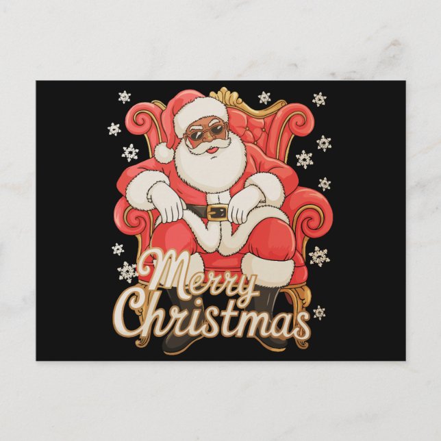 Santa afroamericano Feliz Navidad Xmas (Anverso)