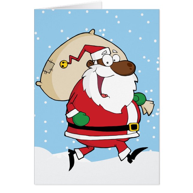 Santa Americana africana con regalos (Frente)