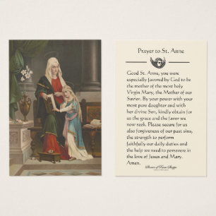 Santa Ana Bendición Virgin Mary Prayer Tarjeta San