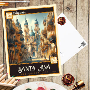 Santa Ana, California Tarjeta Postal Antigua