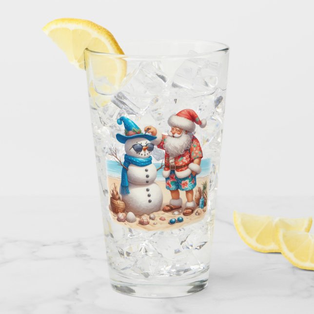 Santa and Snowman Tropical Island Christmas (Anverso (hielo))