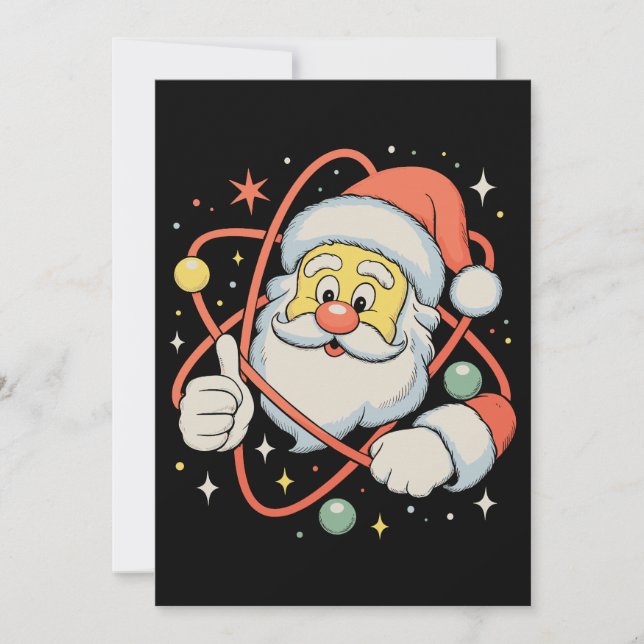 Santa Átomo Navidad Ciencia Xmas Vacaciones (Anverso)