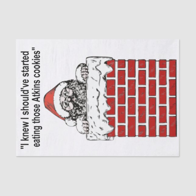 Santa Atrapada En Un Papel De Tejido De Chimenea (Anverso)