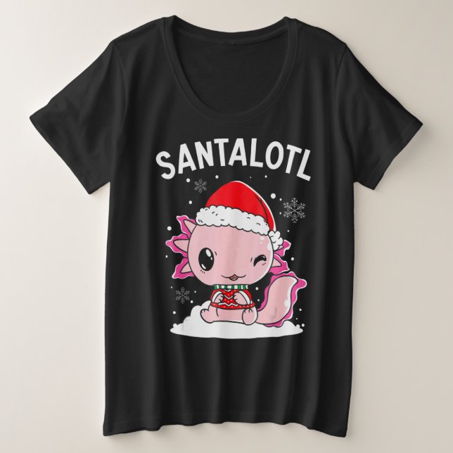Santa Axolotl Amphibian Merry Christman Xmas Day A (Anverso del diseño)