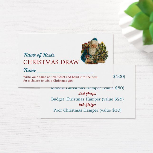 Santa Azul, Navidades Fiesta Raffle Tickets (Escritorio)