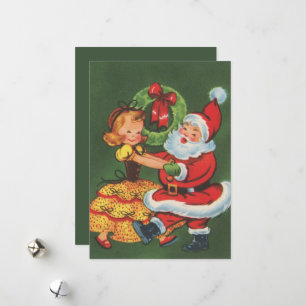 Santa bailarín retro vintage Navidad