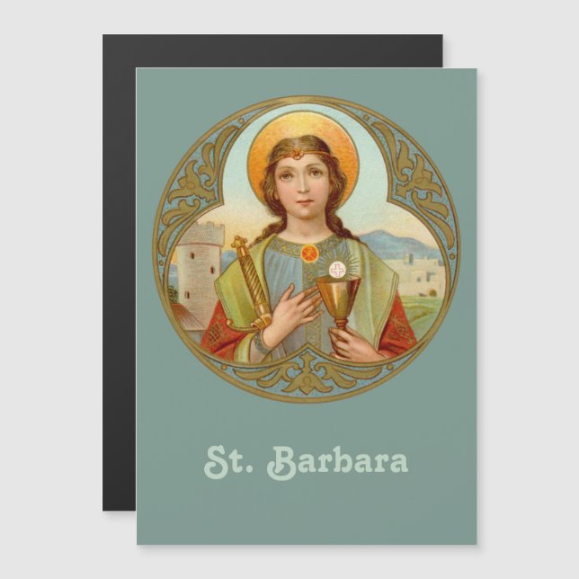 Santa Bárbara (BK 001) 13cm x 18cm (Anverso/Reverso)