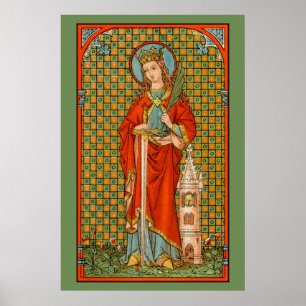 Santa Bárbara (JP 01) Póster de 24"x36" 2