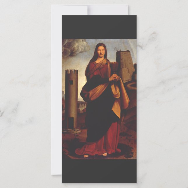 Santa Bárbara por Giovanni Antonio Boltraffio (Anverso)