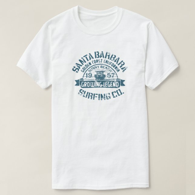 SANTA BARBARA SURFING CO. Camiseta (Diseño del anverso)