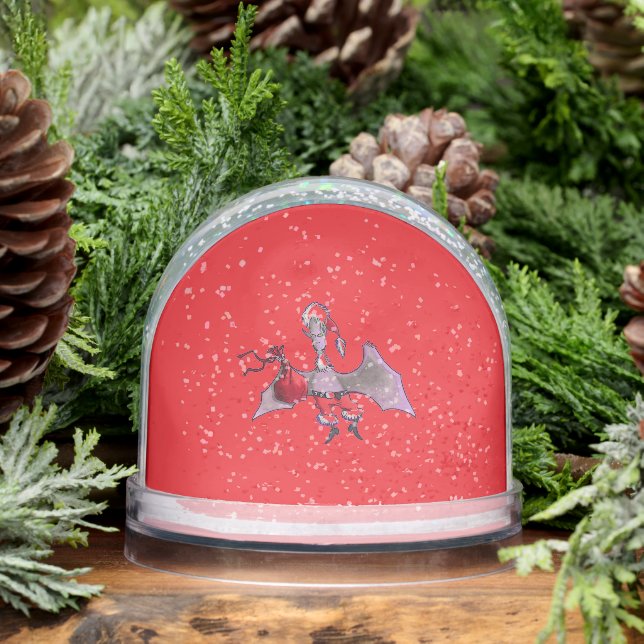 Santa Bat red snow globe (Invierno)