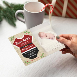 Santa Bebé   Anuncio de nacimiento de Navidades fo