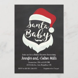 Santa Bebé - Invitación de Baby Shower Chalkboard