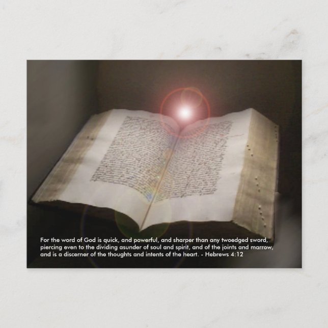 Santa Biblia Torah Palabra viva de Dios postal fot (Anverso)