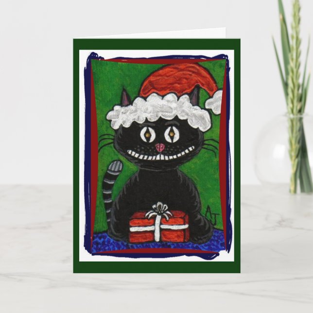 Santa BoBo - Tarjeta de saludo de Navidades Gatos  (Anverso)