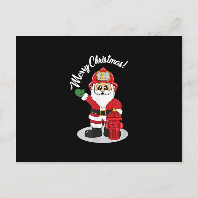 Santa Bombero Navidad Invierno (Anverso)