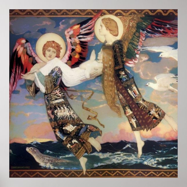“Santa Brígida” Arte angelical de John Duncan (Frente)