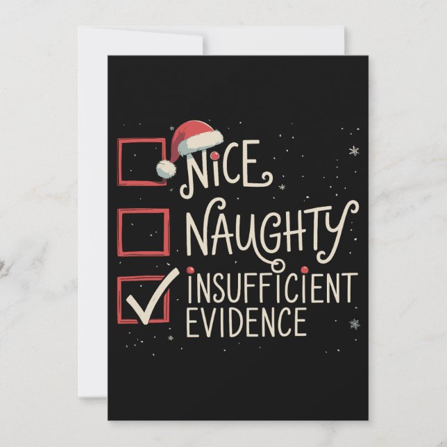 Santa Bueno Malo Evidencia Insuficiente Navidad (Anverso)