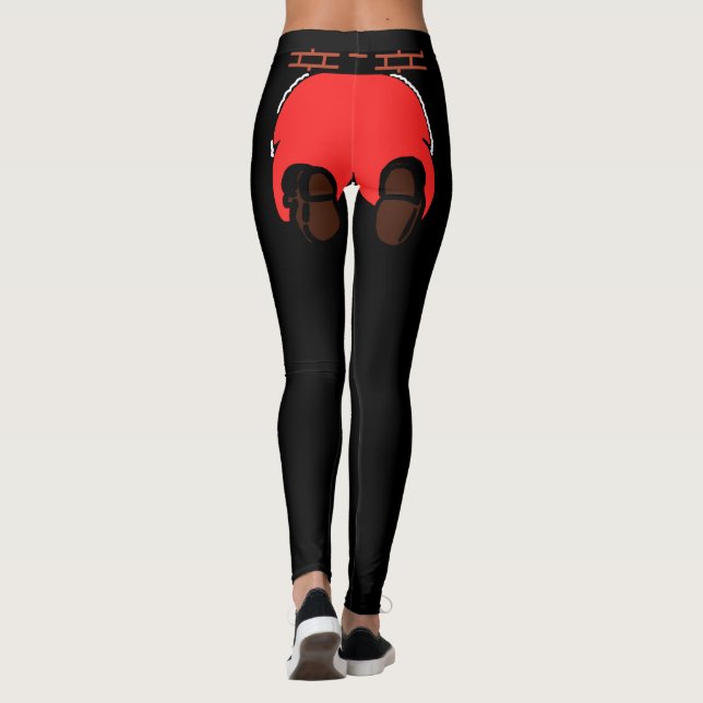 Santa Butt Leggings Black (Reverso)