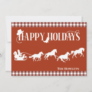 Santa Caballo de Trineo Vaquero Occidental Navidad