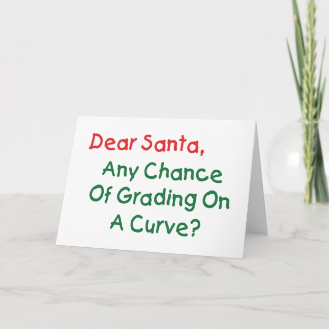 ¿Santa califica con curva? Carta de Navidad a Sant (Anverso)