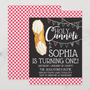 Santa Cannoli Invitación al cumpleaños