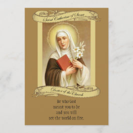 Santa Catalina de la Oración de Siena y Tarjeta Sa