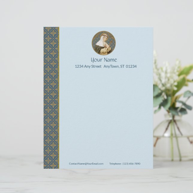 Santa Catalina de Siena (BK 19) (estilo 1, hoja A) (Anverso de pie)