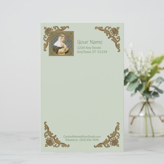 Santa Catalina de Siena (BK 19) (Estilo 2, Hoja A) (Anverso de pie)